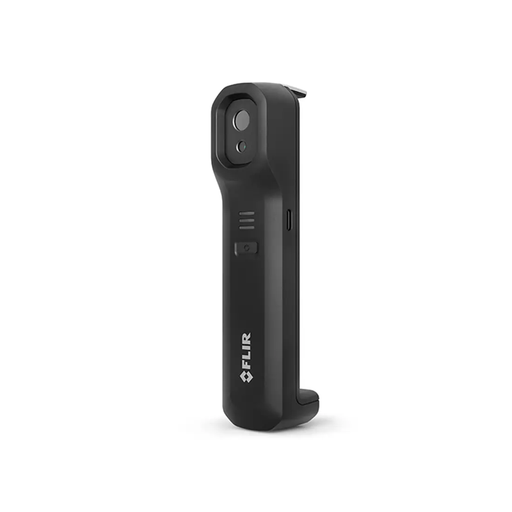 Teledyne Flir One Edge Compact Thermal Camera angled view black camera with button.